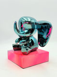 Load image into Gallery viewer, Love Elephant Sculpture - Blue Chrome Edition - blue chrome love elephant sculpture, luxury decorative object, product image…
