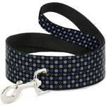 Dog Leash - Mini Polka Dots Black/Blue/Gray