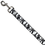 Dog Leash - Peace Dots White/Black