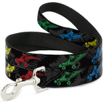 Dog Leash - Roller Skates Black/Gray/Multi Color
