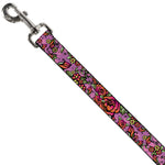 Dog Leash - Born to Blossom CLOSE-UP Pink