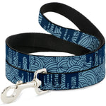 Dog Leash - Doodle1/Paint Drips Blues