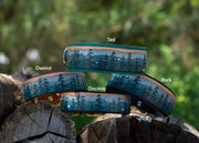 Mountain & Pine Trees Dog Collar (Misty Pines) 