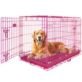 Load image into Gallery viewer, 24-42" Collapsible Pink Dog Crate RED24-42
