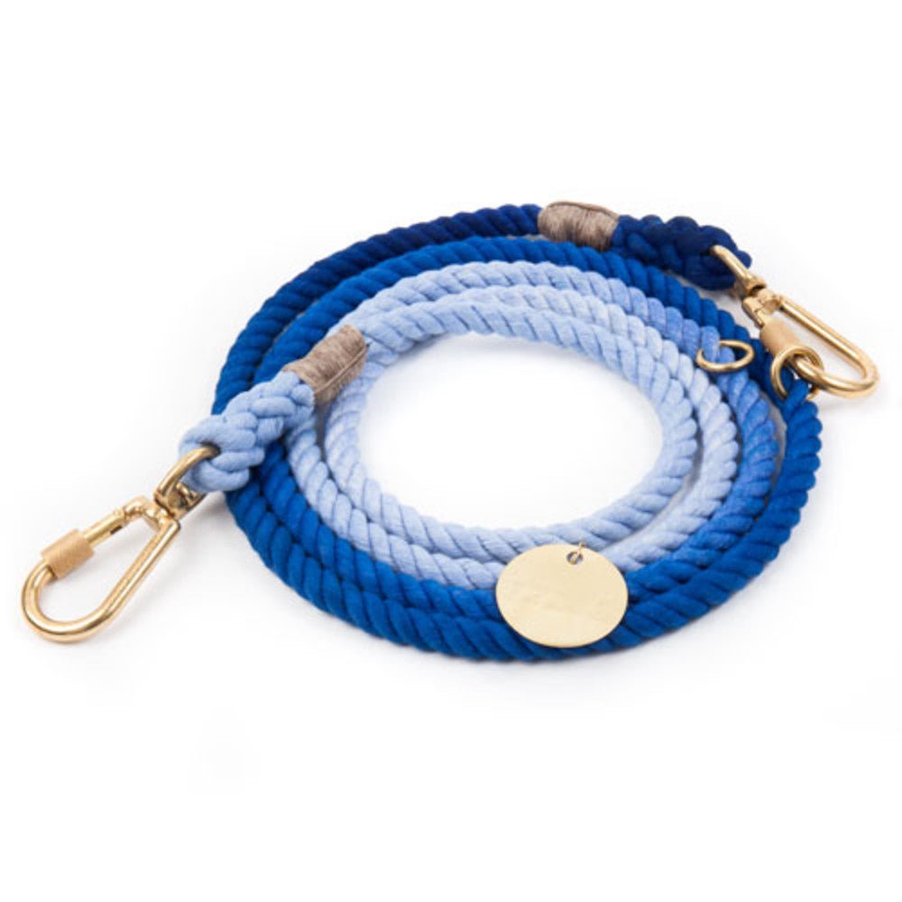 Shop Leashes Premium Latty Blue Ombre Cotton Rope Dog Leash, Adjustable