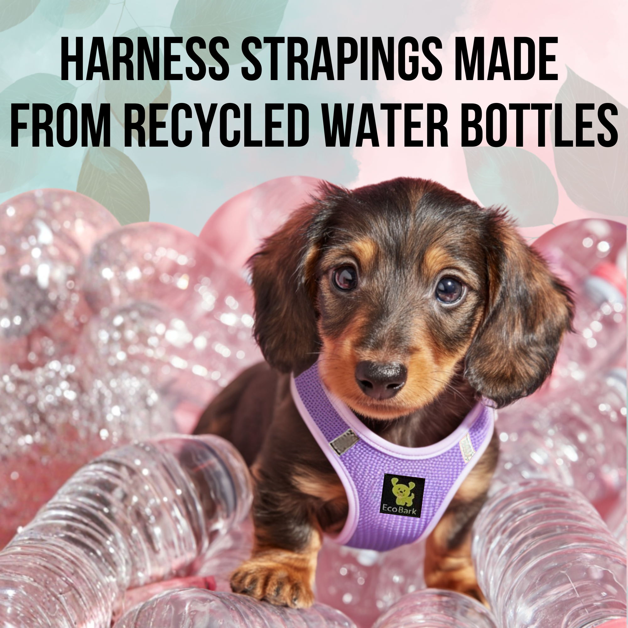 EcoBark Step In Dog Harness - XXXS to Small Breeds- Reflective Soft Mesh Harness for Teacup, Small Dogs and Puppies / Lavender