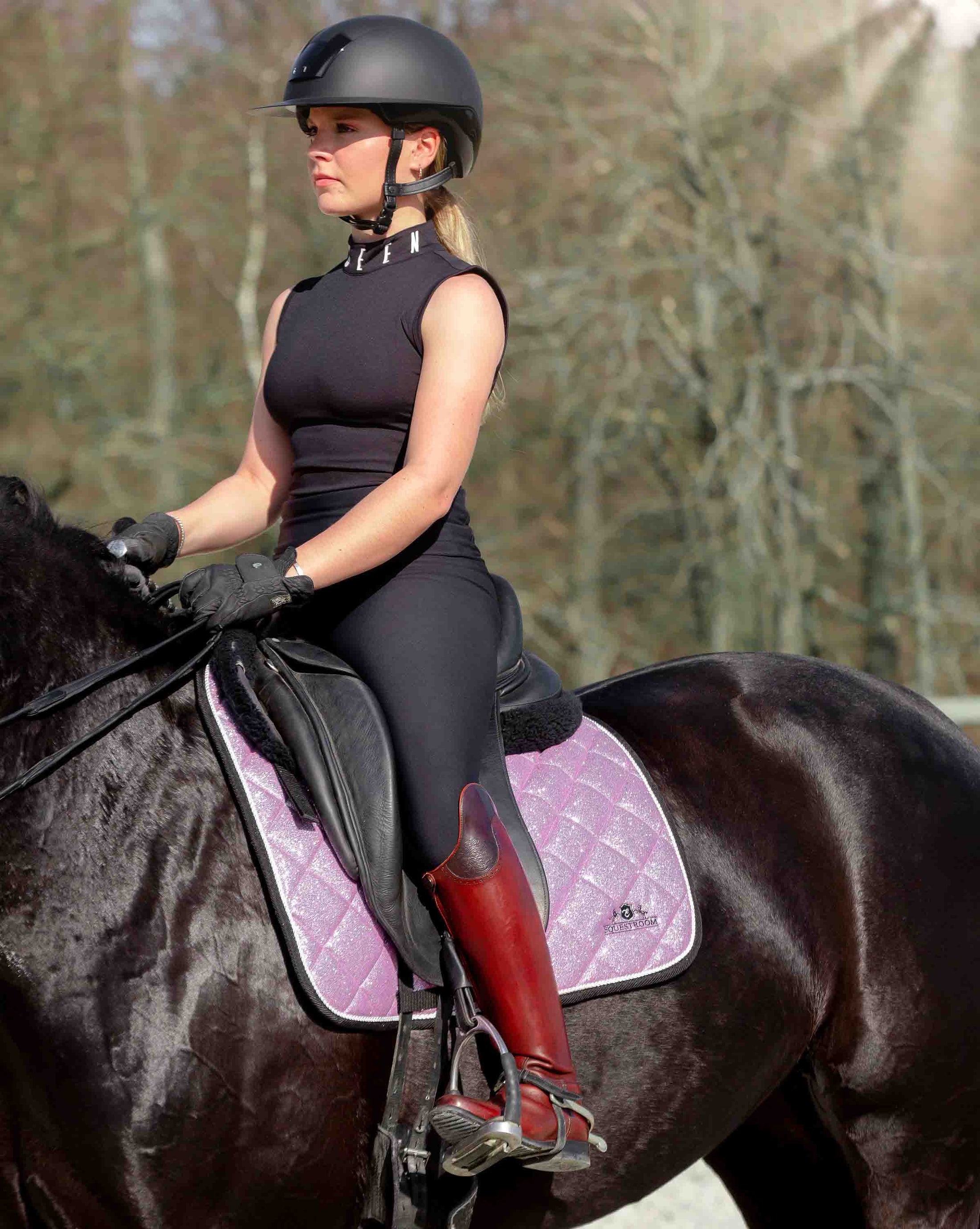 Lavender Saddle Pad Set