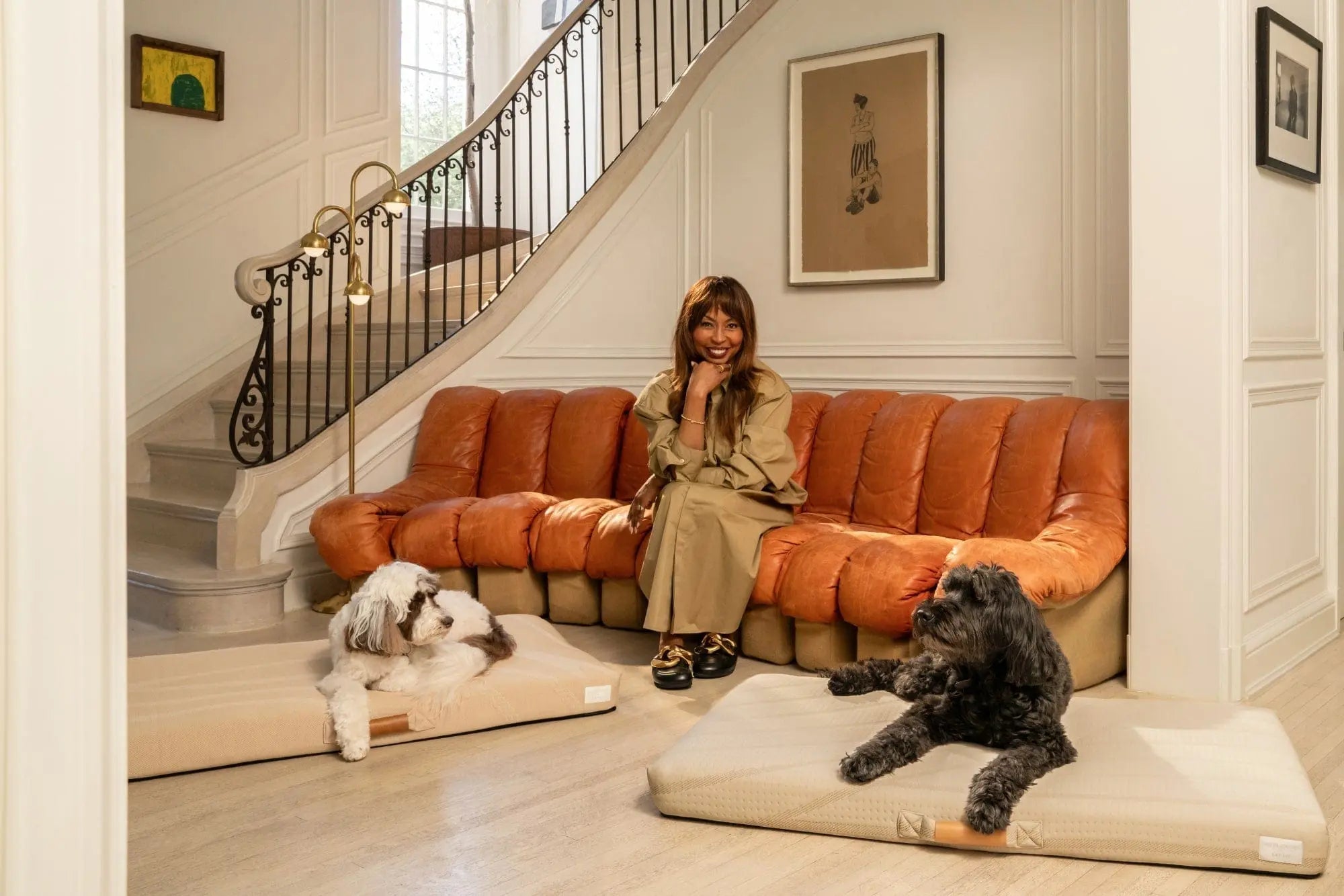 Brigette Romanek | Taupe Dog Bed or Bed Cover LAY LO Pets