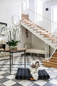 Load image into Gallery viewer, Black Grid | Fancy Dog Bed or Bed Cover LAY LO Pets
