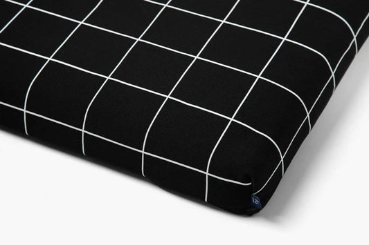 Black Grid | Fancy Dog Bed or Bed Cover