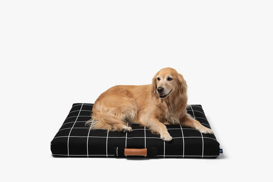 Black Grid | Fancy Dog Bed or Bed Cover LAY LO Pets