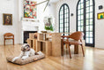 Load image into Gallery viewer, Tan Grid | Dog Bed or Bed Cover LAY LO Pets
