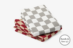 Gray Checker | Dog Bed or Bed Cover LAY LO Pets