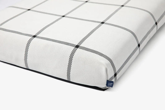 White Plaid | Dog Bed or Bed Cover LAY LO Pets