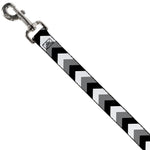 Dog Leash - Chevron White/Gray/Black