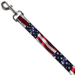 Dog Leash - American Flag Vivid CLOSE-UP