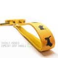 Load image into Gallery viewer, EcoBark Yellow Dog Leash- Padded Comfort Grip Padded Leash Dog Pattern - 4ft, 5ft, and 6ft Leash for Small and Medium Dogs
