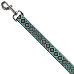 Dog Leash - Geometric6 Navy/Turquoise/Gold