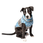 Light Blue Fair Isle Dog Sweater
