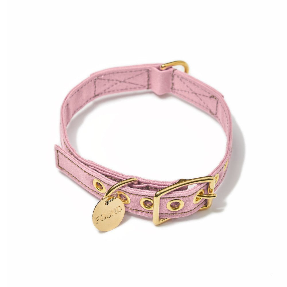 Dog Collars Premium Light Pink Canvas Cat & Dog Collar