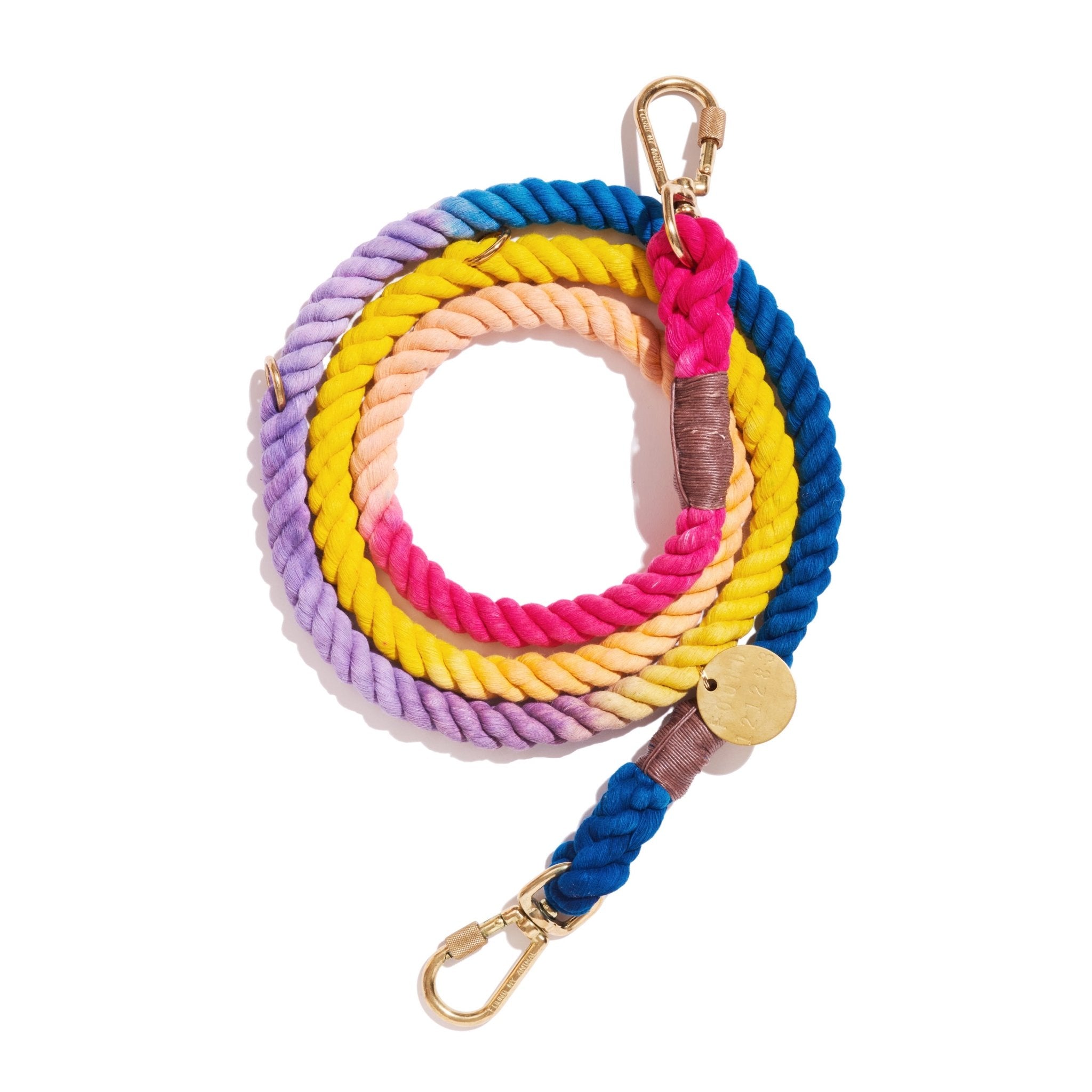 Shop Leashes Premium Light Prismatic Cotton Rope Dog Leash by Found My Animal | Adjustable & Handcrafted