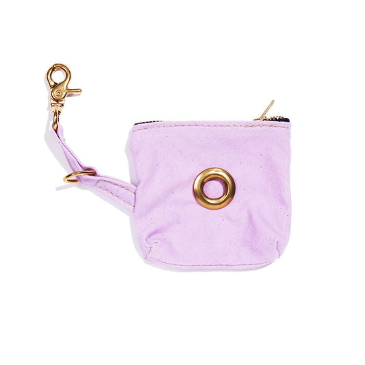 Poop Bag Pouches Premium Lilac Cotton Canvas Poop Bag Pouch