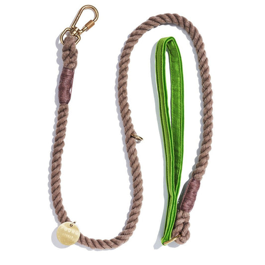 Standard 5ft Leads Premium Lime Washable Velvet Animal Leash