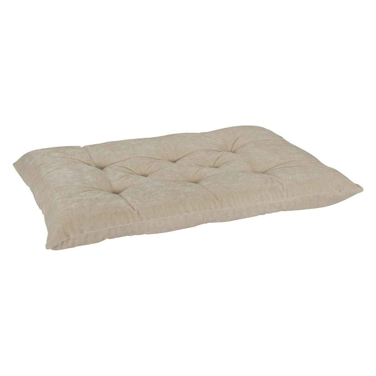 Bowsers Linen Tufted Dog Crate Cushion - Washable Crate and Lounge Comfort