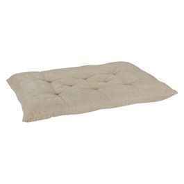 Bowsers Linen Tufted Dog Crate Cushion - Washable Crate and Lounge Comfort