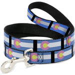 Dog Leash - Colorado Flags Pastel