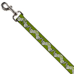 Dog Leash - Celtic Knot3 Olives/Black/White