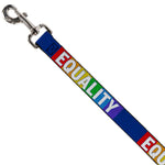 Dog Leash - EQUALITY Blocks Rainbow/Blue/White