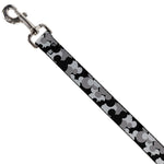 Dog Leash - Mickey Mouse Head Stacked Black/Grays