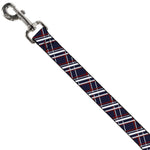 Dog Leash - Plaid X Blue/White/Red