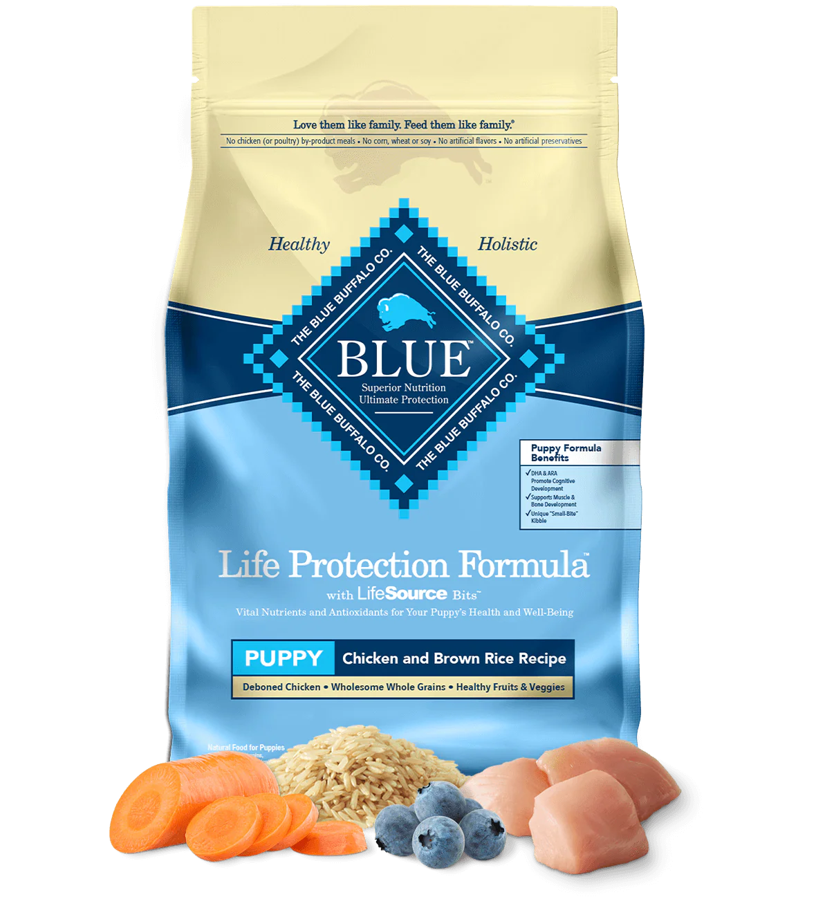 Blue Buffalo Puppy Chicken and Brown Rice Dry Dog Food 