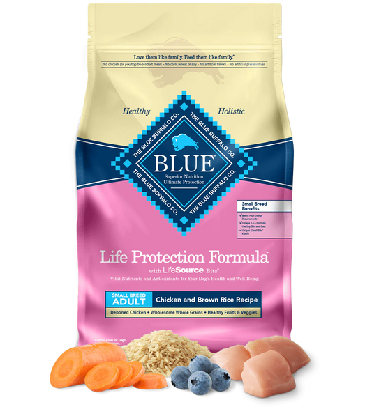 Blue Buffalo Life Protection Formula Adult Small Breed Chicken and Brown Rice Dry Dog Food 
