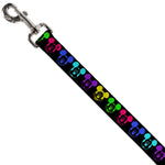 Dog Leash - Mickey Expressions Black/Multi Neon
