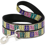 Dog Leash - Flip Flops5 CLOSE-UP Sand/Multi Color
