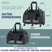 Luxury Lorry Pet Carrier with Removable Wheels and Telescopic Handle
