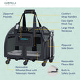 Load image into Gallery viewer, Luxury Lorry Pet Carrier with Removable Wheels and Telescopic Handle
