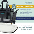 Load image into Gallery viewer, Luxury Lorry Pet Carrier with Removable Wheels and Telescopic Handle
