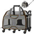 Load image into Gallery viewer, Luxury Rider Pet Carrier with Removable Wheels and Telescopic Handle

