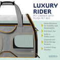 Load image into Gallery viewer, Luxury Rider Pet Carrier with Removable Wheels and Telescopic Handle
