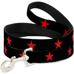 Dog Leash - Star Black/Red