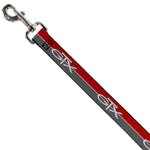 Dog Leash - Plymouth GTX Emblem/Stripe Red/White/Grays