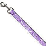Dog Leash - Bandana/Skulls White/Purple