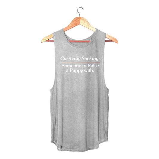 Currently Seeking Someone to Raise a Puppy With ~ Women's Sleeveless Tank