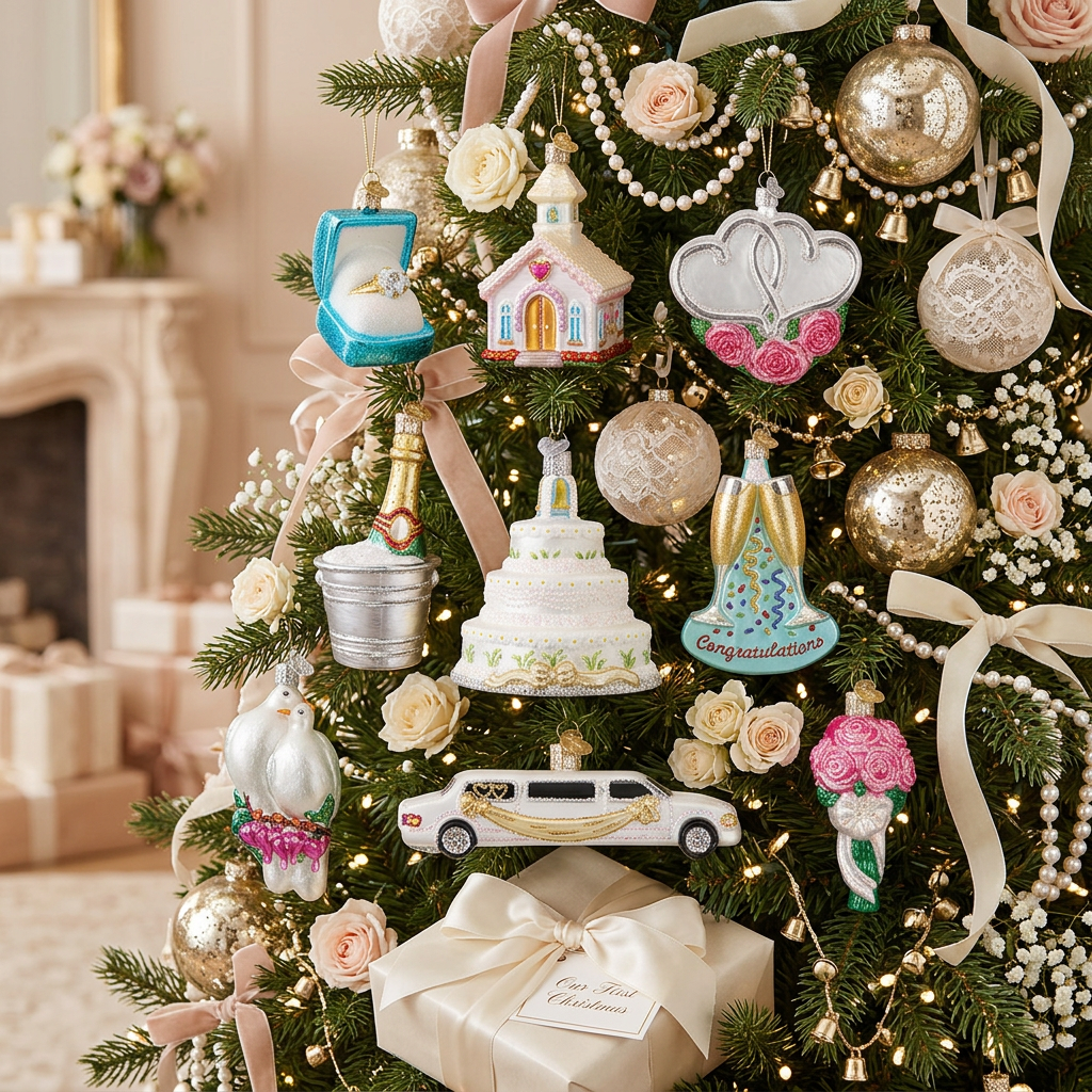 Just Married Collection Ornaments - Southlake Paws