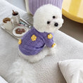 Load image into Gallery viewer, Yellow Daisy Purple Dog Sweater - Southlake Paws
