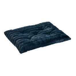 Bowsers Majestic Blue Tufted Dog Crate Cushion - Washable Crate and Lounge Comfort